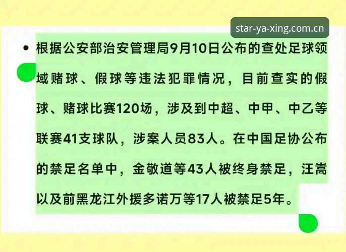 中国足协第三批禁足名单详解：17人终身禁赛，48人遭处罚